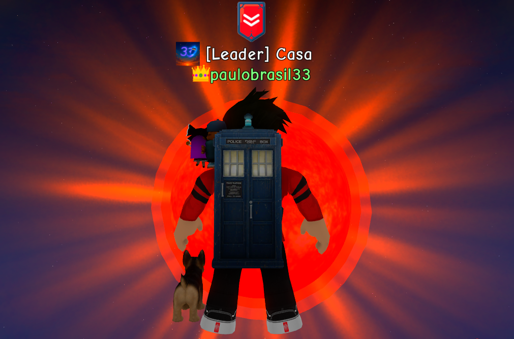 Close-up render of the Red God Star with a red glow effect